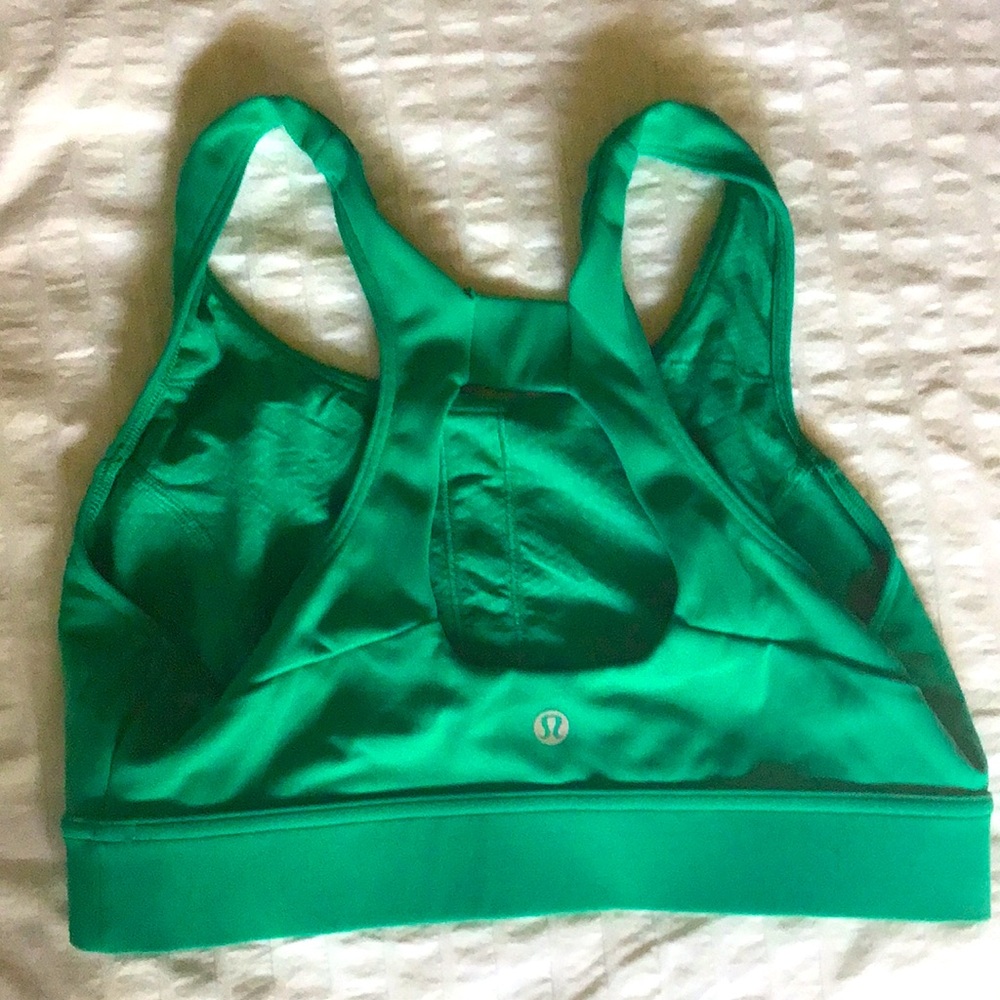 Lululemon, Crop Top With Cutout, Green, Size 8